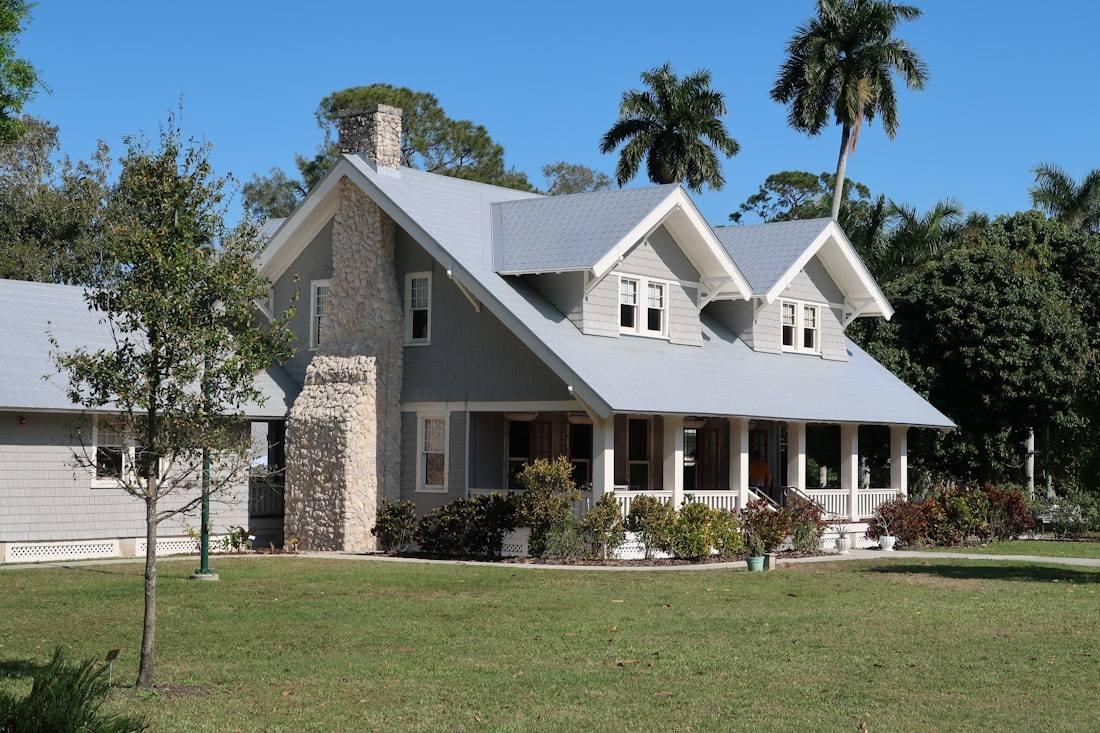 A warm family home in the evening