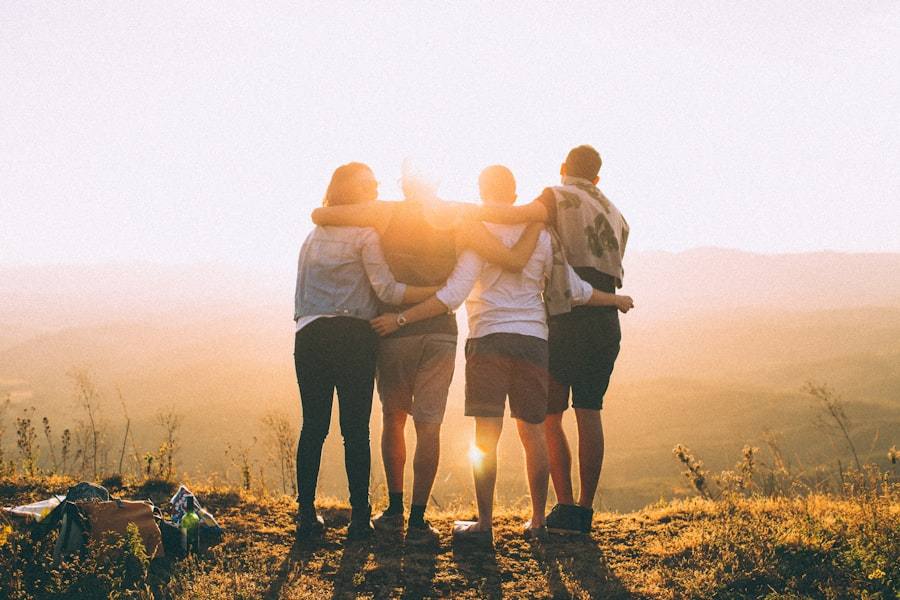 Friends enjoying an evening together