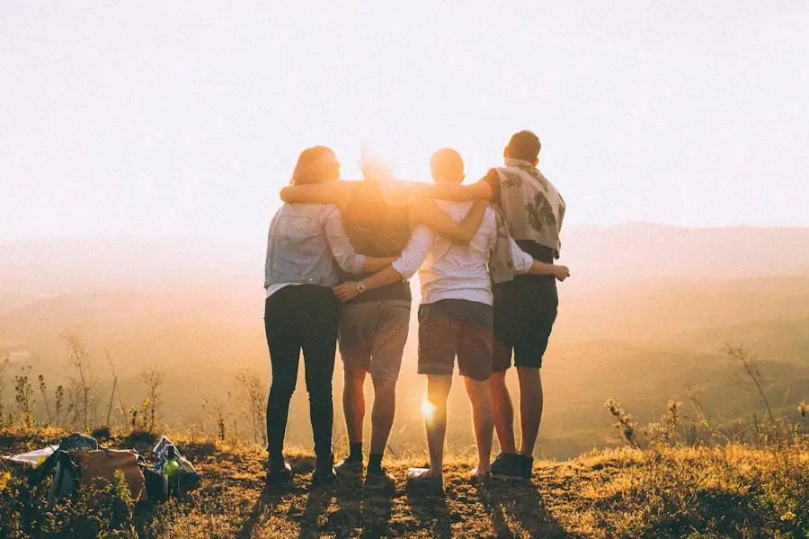 Friends enjoying an evening together